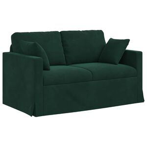 vidaXL Pohovka Tmavozelen&aacute; 138 x 78 x 80 cm Zamat