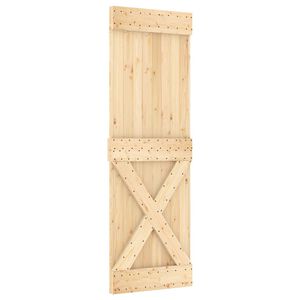 vidaXL Posuvn&eacute; dvere NARVIK Pr&iacute;rodn&aacute; a čierna 70 x 210 cm (152,5 cm)