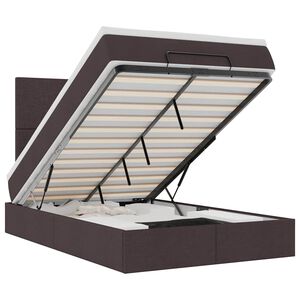 vidaXL Osmansk&aacute; posteľ s matracom Tmavohned&aacute; 120x190 cm L&aacute;tka