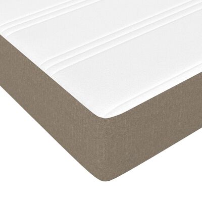 vidaXL Posteľný rám boxsping s matracom sivohnedý 80x200 cm látka