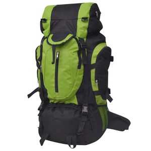 vidaXL Turistick&yacute; batoh XXL 75 l, čierno zelen&yacute;