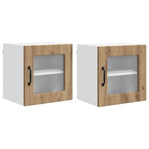 vidaXL Kuchynsk&aacute; skriňa s poličkou 2 pcs Remeseln&yacute; dub 40 x 31 x 40 cm