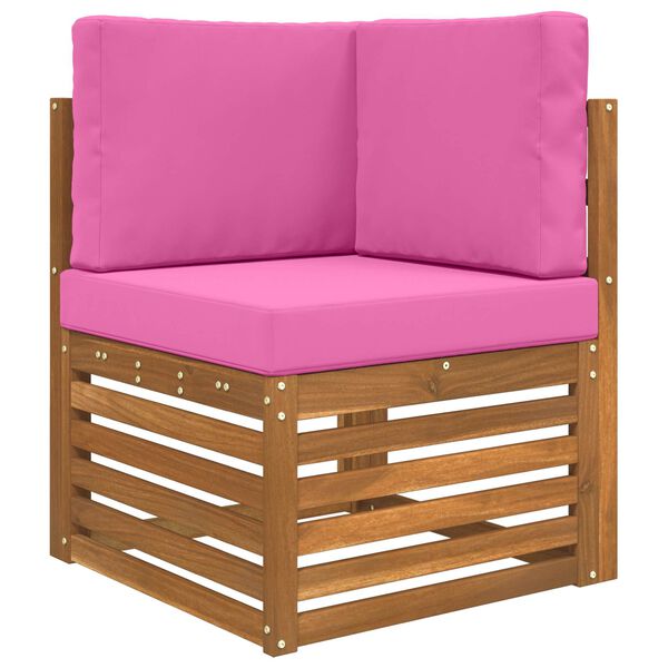 vidaXL Vank&uacute;&scaron; na vonkaj&scaron;iu pohovku 3 pcs Ružov&aacute; Polyester