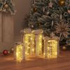 vidaXL Dekorácia Darčekovej Skatuľky s 60 LED-i 3 pcs Teplá biela PET