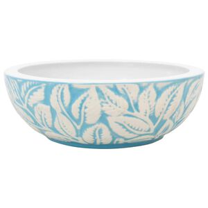 vidaXL Um&yacute;vadlo na dosku bielo-modr&eacute; okr&uacute;hle &Phi;41x14 cm keramick&eacute;