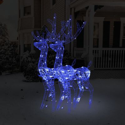 vidaXL Akrylové soby vianočné ozdoby 2 ks 120 cm modré