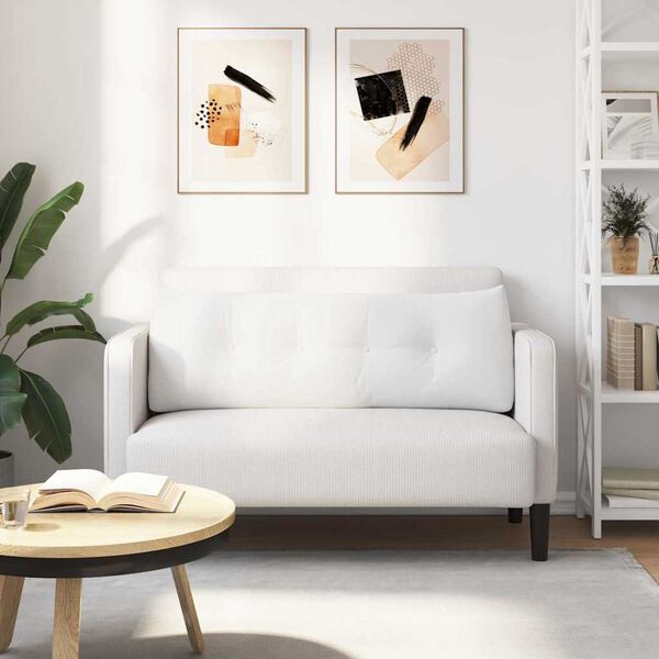 vidaXL Podu&scaron;ka na chrb&aacute;t Biela 140 x 24 x 50 cm l&aacute;tka