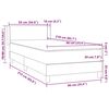 vidaXL Posteľn&yacute; r&aacute;m boxspring s matracom čierny 90x210 cm zamat