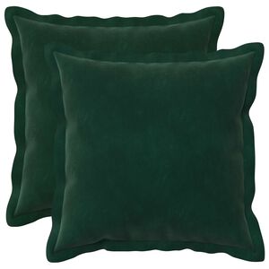 vidaXL Poťah na podložku 2 pcs HOUTEN Tmavozelen&aacute; 30 x 30 cm Zamat