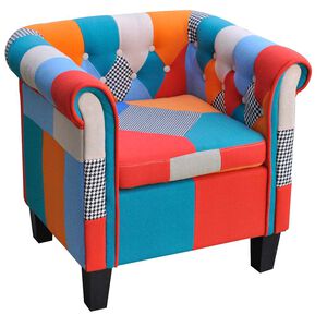vidaXL L&aacute;tkov&eacute; kreslo s patchwork dizajnom