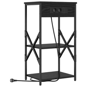 vidaXL Nočn&yacute; stol&iacute;k Čierny dub 41 x 31 x 76 cm Kompozitn&eacute; drevo