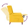 vidaXL Skl&aacute;pacie kreslo žlt&eacute; l&aacute;tkov&eacute;
