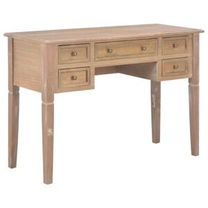 vidaXL P&iacute;sac&iacute; st&ocirc;l, hned&yacute; 109,5x45x77,5 cm, drevo