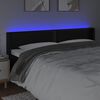vidaXL Čelo postele s LED čierne 203x16x78/88 cm umel&aacute; koža