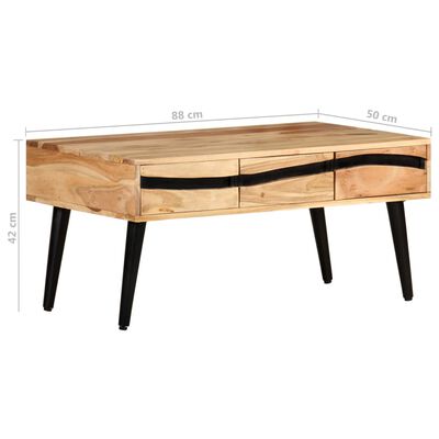 vidaXL Konferenčný stolík 88x50x42 cm masívne akáciové drevo