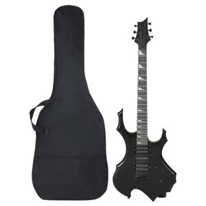 vidaXL Elektrická gitara pre začiatočníka s taškou čierna 4/4 39"