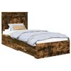 vidaXL R&aacute;m postele Dymov&yacute; dub a striebro 75 x 190 cm Kompozitn&eacute; drevo