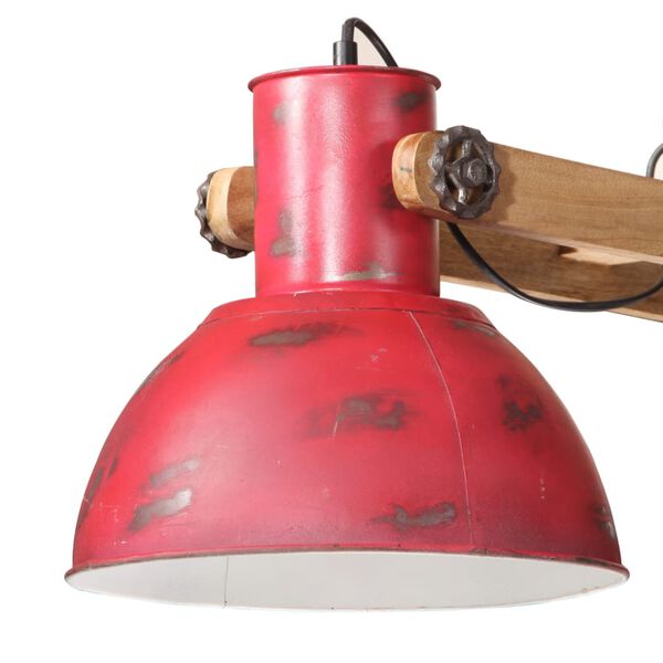 vidaXL Závesná lampa 25 W šmuhovaná červená 85x28x109 cm E27