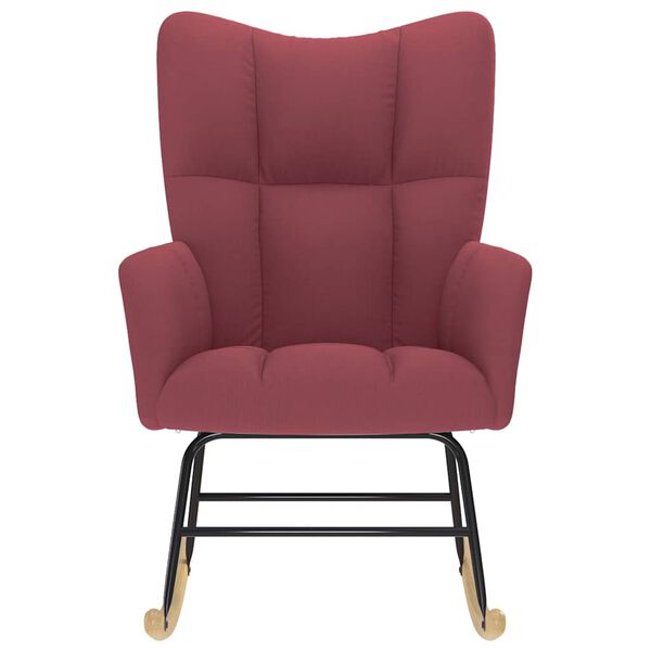 vidaXL Hojdacie kreslo vínovo-červené látkové