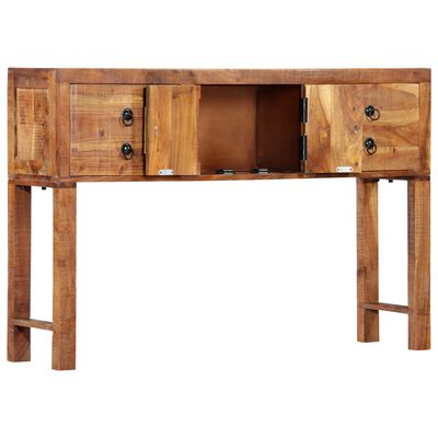 vidaXL Konzolový stolík 120x30x80 cm masívne akáciové drevo