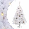 vidaXL Umel&yacute; vianočn&yacute; stromček 120 cm PVC a oceľ Biela