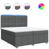 vidaXL Boxspring posteľ s matracom tmavosiv&aacute; 200x200 cm l&aacute;tka
