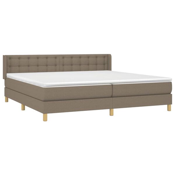 vidaXL Posteľn&yacute; r&aacute;m boxspring s matracom sivohned 160x200 cm l&aacute;tka