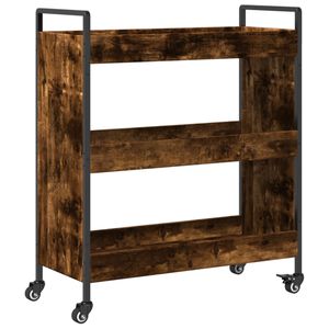 vidaXL Kuchynsk&yacute; voz&iacute;k dymov&yacute; dub 70x30x82 cm kompozitn&eacute; drevo