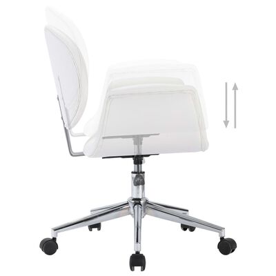 vidaXL Otočné jedálenské stoličky 4 ks biele umelá koža