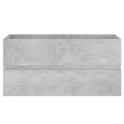 vidaXL Skrinka so vstavaným umývadlom betónová sivá drevotrieska