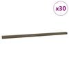 vidaXL Schodov&eacute; hrany 30 pcs Hned&aacute; 67 x 3 x 2 cm Hlin&iacute;k