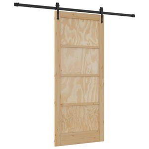 vidaXL Posuvn&eacute; dvere ORKDAL 86 x 198,5 cm Borovicov&yacute; mas&iacute;v Pr&iacute;rodn&aacute;