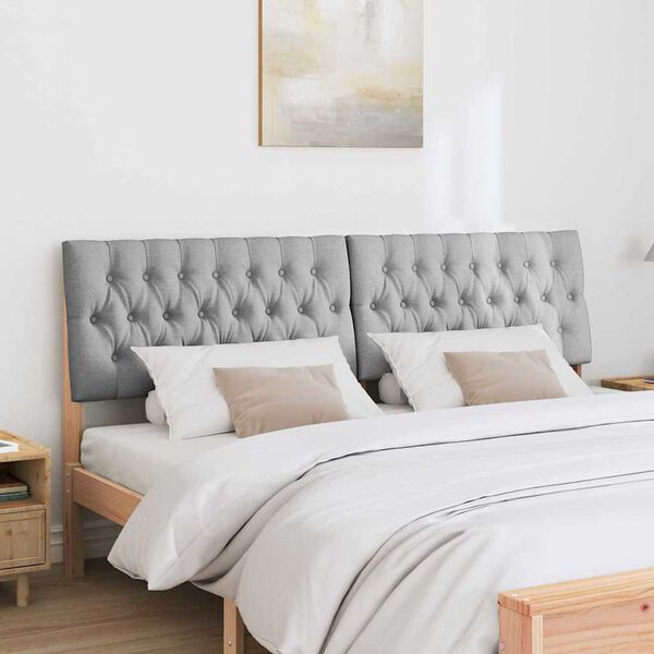 vidaXL Čal&uacute;nen&eacute; čelo postele Svetlosiv&aacute; 180 cm