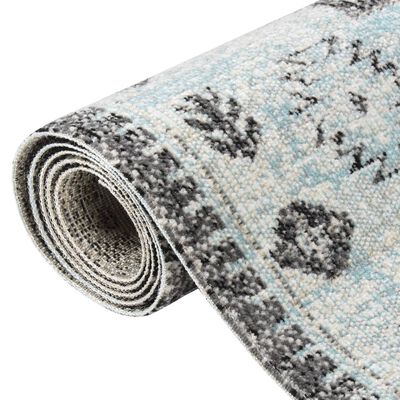 vidaXL Vonkajší koberec hladké tkanie 80x250 cm zelený a sivý