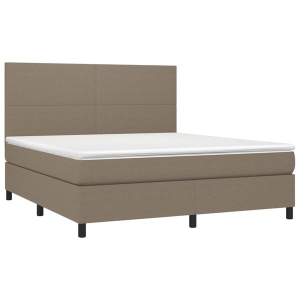 vidaXL Posteľn&yacute; r&aacute;m boxspring s matracom sivohned 160x200 cm l&aacute;tka