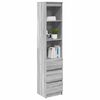 vidaXL Highboard Grey Sonoma 37,5x35x180 cm Engineered Wood
