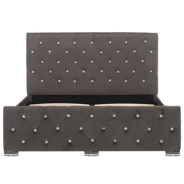 vidaXL Posteľn&yacute; r&aacute;m siv&yacute; l&aacute;tka 120x200 cm