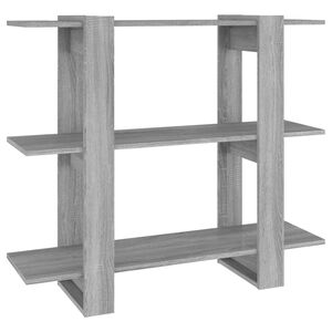 vidaXL Knižnica/deliaca stena siv&yacute; dub sonoma 100x30x87 cm