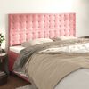 vidaXL Čelo postele ružov&eacute; 160x5x118/128 cm zamatov&eacute;