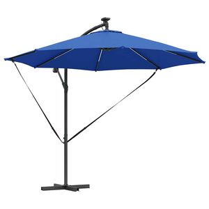 vidaXL Kantileverový banánový parasol azúrovo modrá 294 x 294 x 248 cm