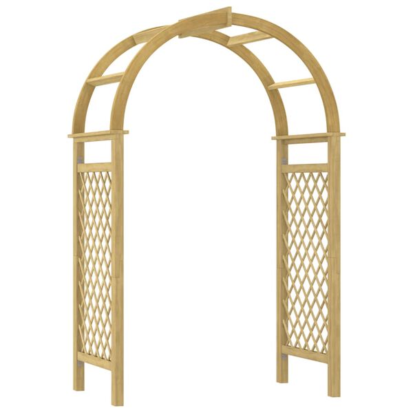 vidaXL Pergola s mriežkou 141x97x243 cm impregnovan&aacute; mas&iacute;vna borovica