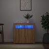 vidaXL Komoda s LED svetlami dub sonoma 80x35x75 cm