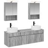 vidaXL Set kabinetov do k&uacute;peľne 5 pcs Siv&yacute; Sonoma 50 x 14,5 x 70 cm