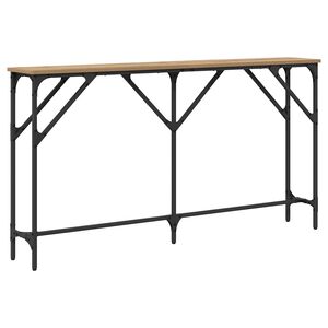 vidaXL Konzolov&yacute; st&ocirc;l dub artisan 140 x 23 x 75 cm