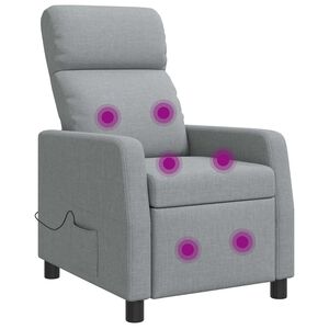 vidaXL Mas&aacute;žne relaxačn&eacute; kreslo Svetlosiv&aacute; L&aacute;tka