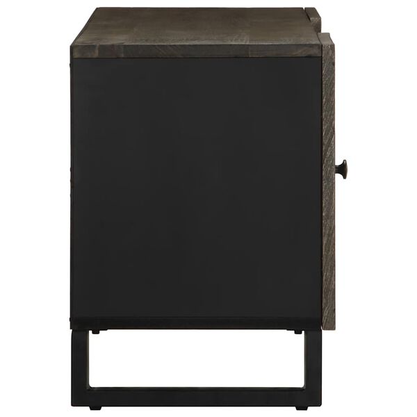 vidaXL TV skrinka, čierna 105x33x46 cm, mangov&yacute; mas&iacute;v