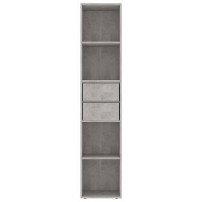 vidaXL Knižnica, betónovo sivá 36x30x171 cm, kompozitné drevo