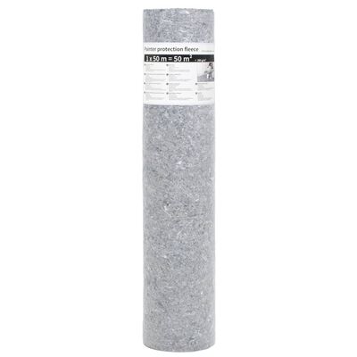 vidaXL Ochranný koberec z flícu, 50 m, 280 g/m², sivý
