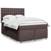 vidaXL Boxspring posteľ s matracom tmavohned&aacute; 160x200 cm l&aacute;tka