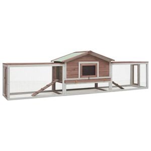 vidaXL Kr&aacute;lik&aacute;reň, mokka 310x70x87 cm, borovicov&yacute; a jedľov&yacute; mas&iacute;v